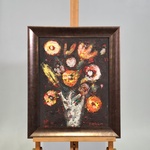 Schilderij, F. Wiegers, Bloemen