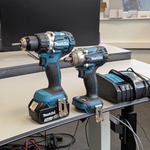 Accu schroefmachine met accu slagmoersleutel Makita, DDF484, DTW300, b