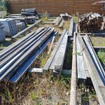 Partij planken, balken en palen