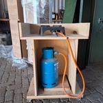 Gasbrander met gasfles