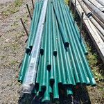 Partij metalen hekwerk buismateriaal groen