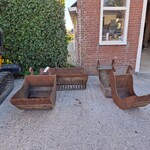 3x Diverse graafbak met puinriek CW 10 aansluiting