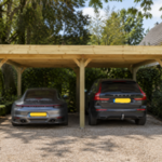 Dubbele carport 750x600x270 cm, Vrijstaand