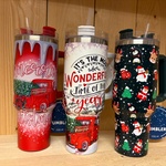 Ca. 26x Thermosbeker 1100ml Tumbler, Kerst, Mixpartij