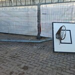 Basketbalnet met paal