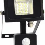 Ca. 12x 10W Led Bouwlamp met PIR Sensor V-tac, 3800157605724, zwart