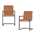 Eetkamerstoelen  Woood, Bas Set van 2, Cognac