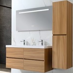 Badkamermeubel Vonato, Naturis 120, licht hout decor