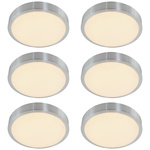 6x Plafondlamp, Mexlite, Galaxy 7831ST, Staal, 2026