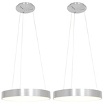 2x Hanglamp rond 48cm, Steinhauer, Ringlede 2695ZI, Zilver, 2026