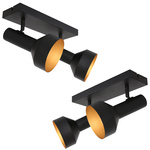 2x Zwart gouden 2 lichts plafond spot, Anne Light, Bundle 3336ZW, 2026