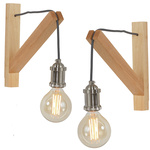 2x Wandlamp met aan/uit schakelaar in snoer, Mexlite, Dion 7787BE, Beu