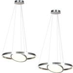 2x Hanglamp 60cm met binnenplaat, Steinhauer, Ringlux 3514ST, Staal, 2