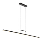 Hanglamp 150 cm breed | 2100 lumen, Steinhauer, Profilo 3318ZW, Zwart,