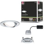 6x Inbouwspots Aluminium 6W Paulmann, nova, alu gedraaid