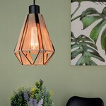2x Hanglamp – E27 – 17 cm EGLO, adwickle, zwart/bruin