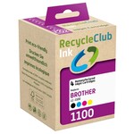 2x Cartridge Multipack Recycleclub, lc1100, zwart, cyaan, magenta, gee