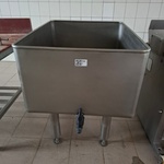 RVS waterbak met uitloop