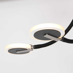 Plafondlamp met glas en LED, Steinhauer, Turound 3375ZW, Zwart, 2026