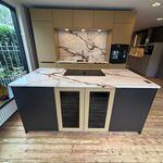 Keuken+kookeiland, Nolte, zwart/beige
