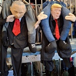 2x Verkleedpakken Vladimir Poetin en Donald Trump
