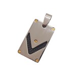 Heren Dogtag Pendant – Goldplated Santos model black carbon