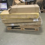 Pallet vol met kweekbakken