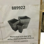 Set van 3 Plantenbakken, 889922, grijs