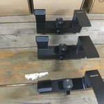 3x Douche/bad kraan, zwart