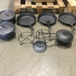 Partij gietijzeren Dutch Oven pannen El Fuego, zwart