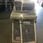 Pallet met marmeren bladen voor badmeubel, zwart