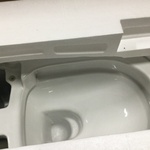 4x Toiletten zonder spoelrand, Turbo, wit