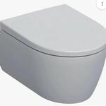 Wandcloset, rimfree + toiletzitting Geberit, 1Con, wit
