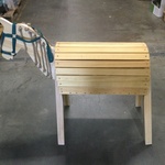 Houten paard Esschert Design, lichtbruin