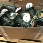 Doos met 55 stuks vogelvoercontainers Best for Birds, FB612, groen