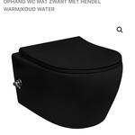 Wandcloset met bidet met hendel, excl. zitting Aloni, AL66700, mat zwa