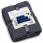 Ca. 14x Handdoeken set 3-delig, Lux-Towels, 3-delig 600gsm, donker gri