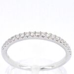 Witgouden rijring met briljant geslepen diamant