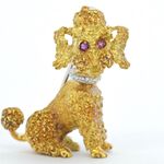 Gouden poedel broche