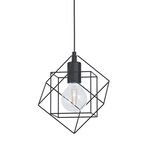 Hanglamp E27 staal 20,5 cm EGLO, straiton, zwart