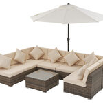 Loungeset, Vonato, Oasi, Bruin wicker