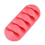 Ca. 600x Kabelclip houder siliconen RECKBA, rood/roze