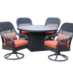 Diningset Vonato, Solaro, Antraciet