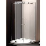 Douchecabine Vonato, VivaFlow, Zilverkleurig frame met witte douchebak