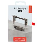7x Incharge 6 laadkabel Rolling Square, mercury grey