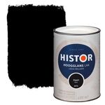 3x Lak hoogglans Histor, perfect finish, zwart, 1.25 liter