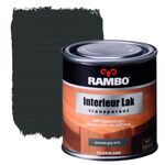 6x Interieur lak zijdeglans Rambo, antraciet grijs, transparant 250 ml