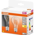 5x LED lamp E27 filament 4W – 2 stuks OSRAM, classic a 40, helder