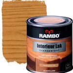 6x Interieurlak transparant Rambo, naturel grenen, zijdeglans 250 ml