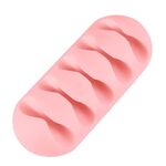 Ca. 75x Kabelhouder siliconen 5 sleuven RECKBA, roze